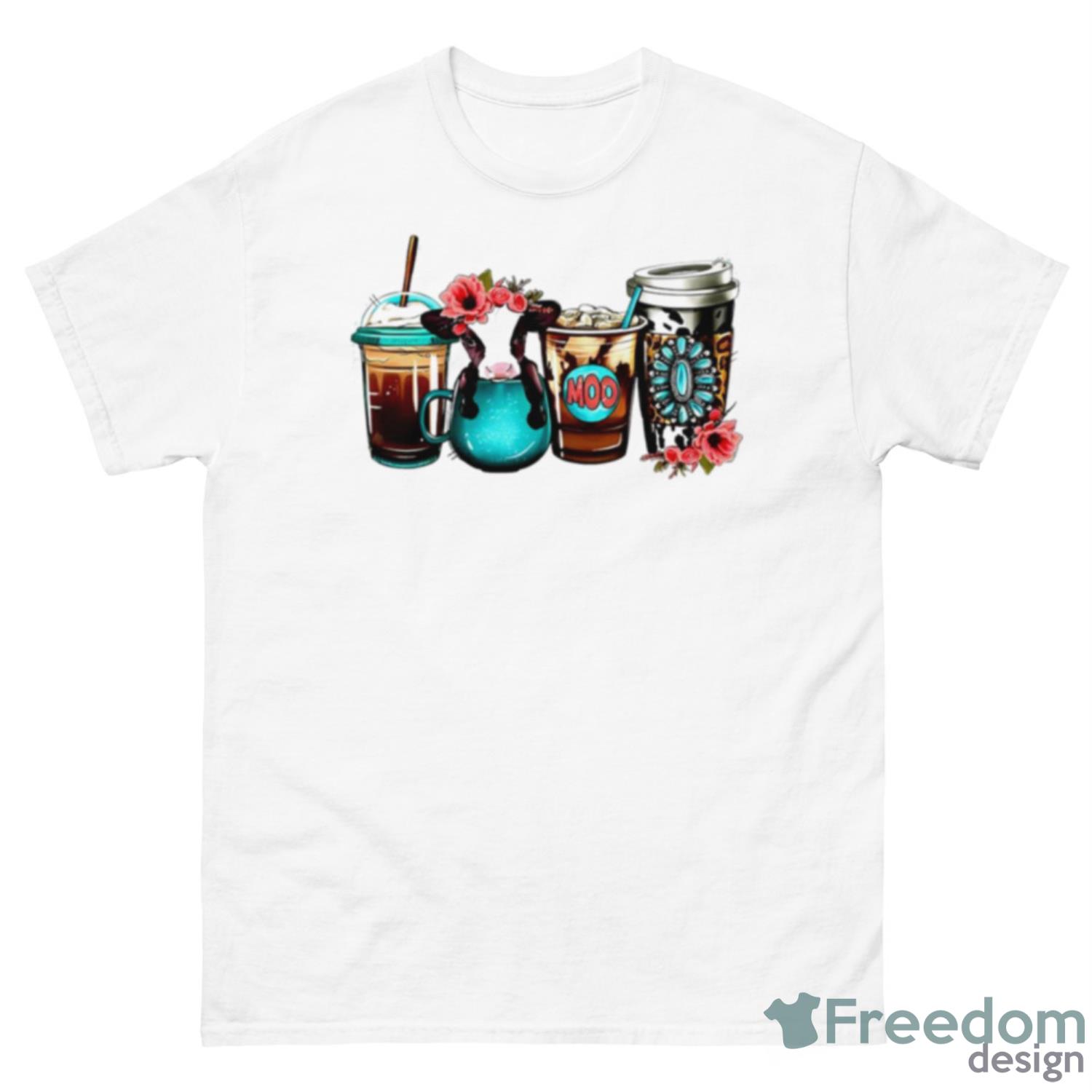 Babe Cow Coffee Drink Shirt - 500 Men’s Classic Tee Gildan