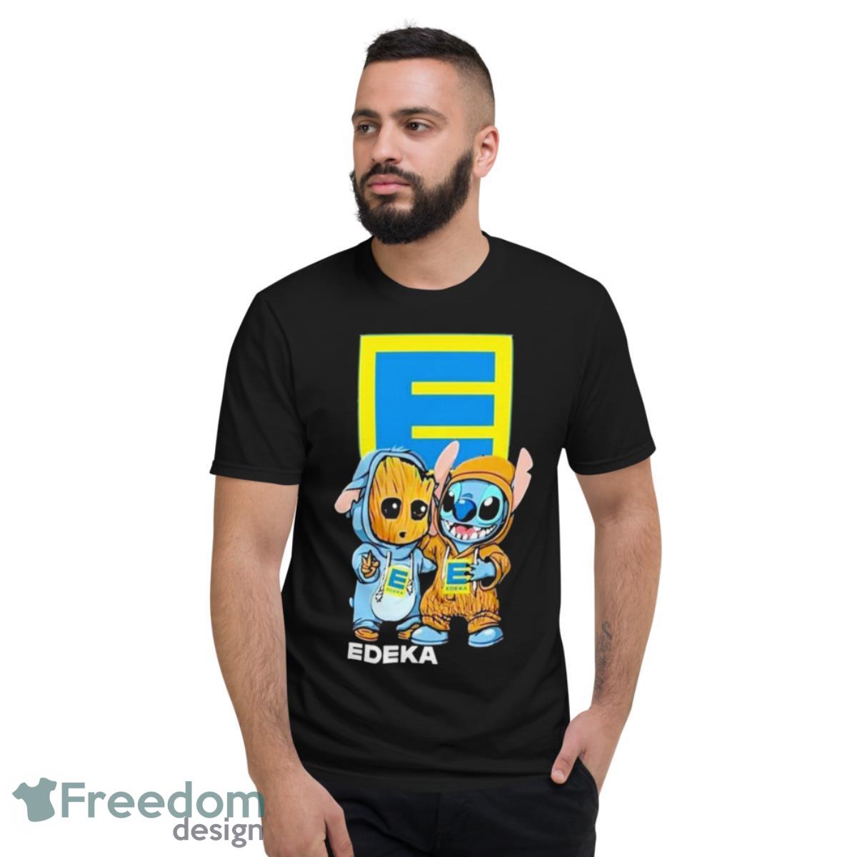 Baby Groot And Baby Stitch Edeka Shirt - Short Sleeve T-Shirt