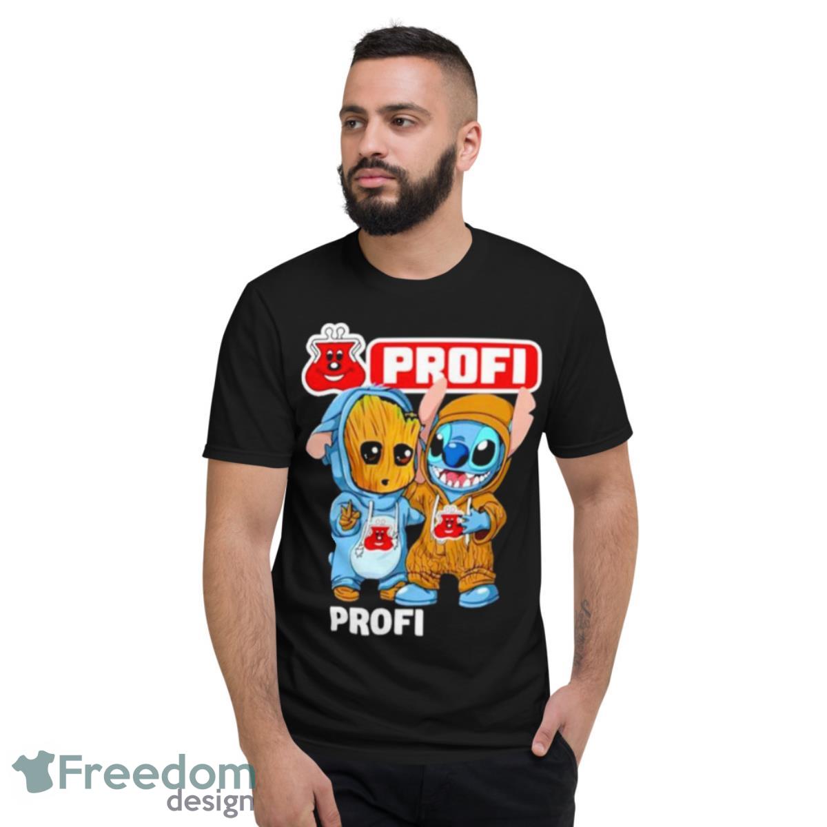 Baby Groot And Stitch Profi Shirt - Short Sleeve T-Shirt