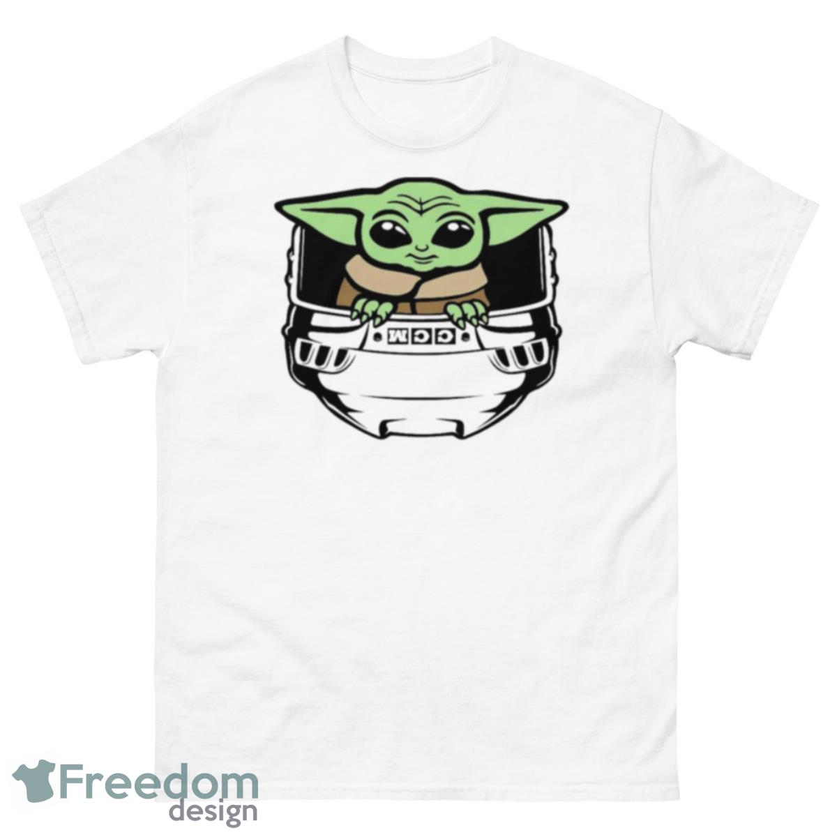 Baby Yoda Helmet Hockey Shirt - 500 Men’s Classic Tee Gildan