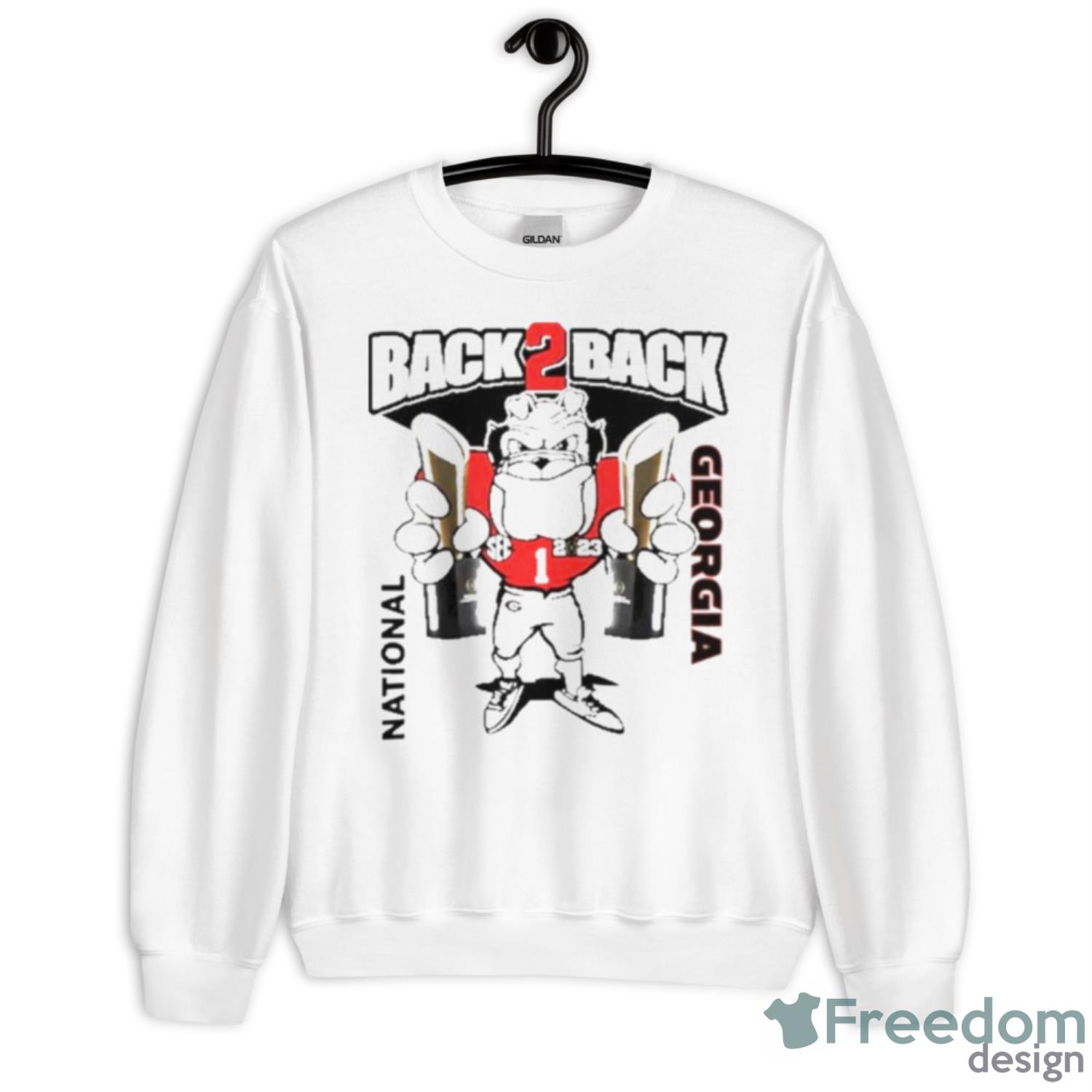 Back 2 Back Georgia Character National Champions Shirt - Unisex Heavy Blend Crewneck Sweatshirt