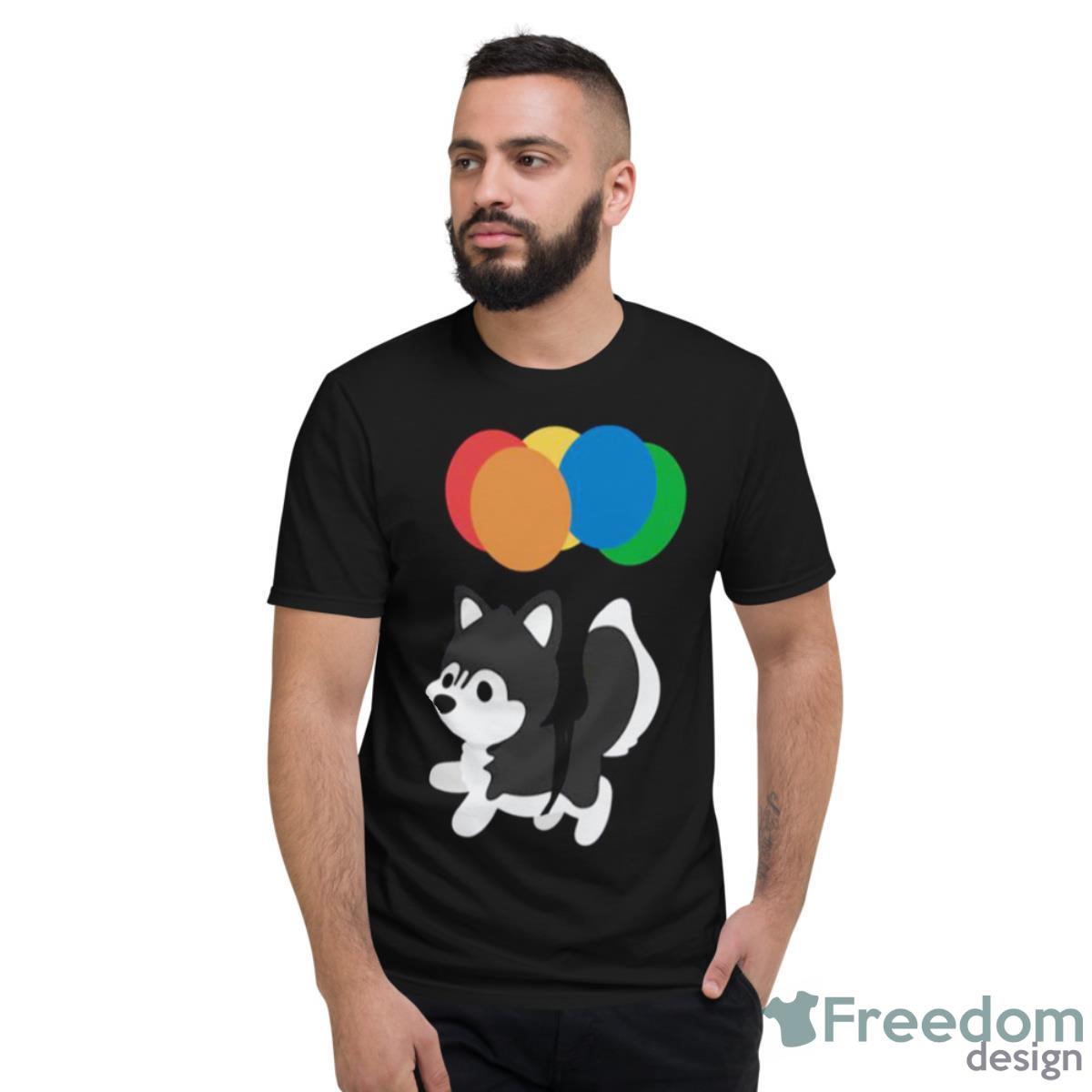 Balloon Husky Chibi Dog Shirt - Short Sleeve T-Shirt