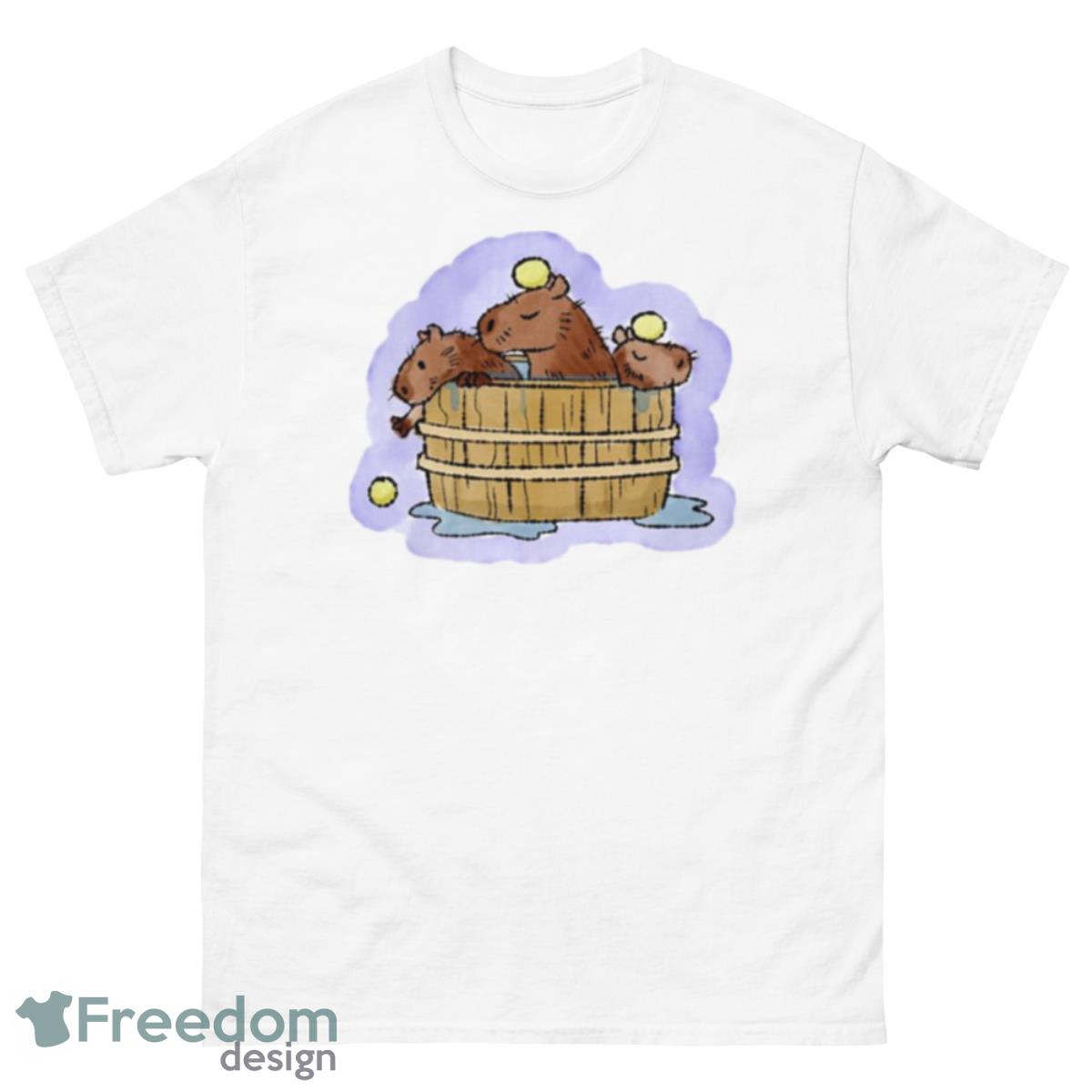 Bathing Time Capybara Onsen Shirt - 500 Men’s Classic Tee Gildan