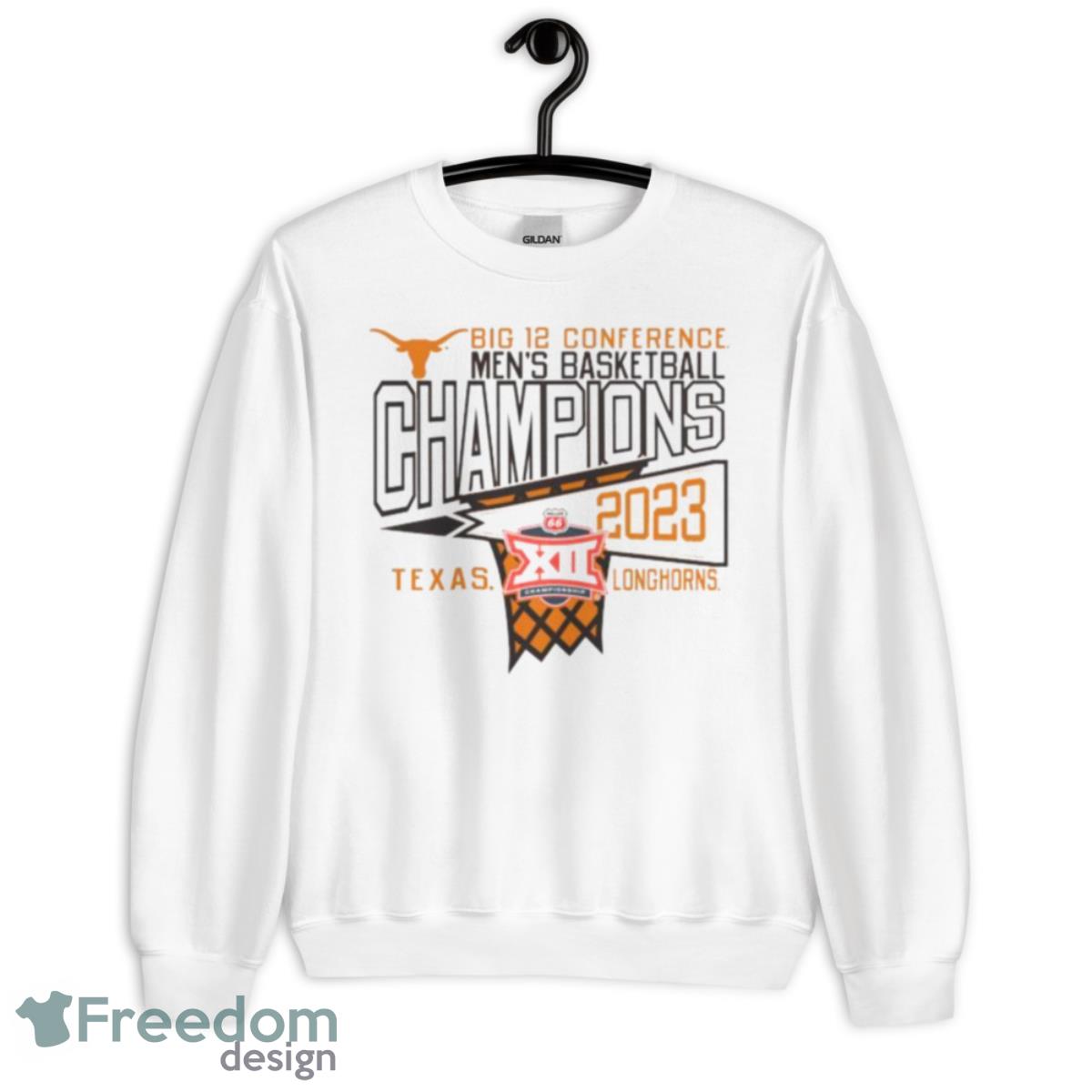 Big 12 Conference Men’s Basketball Champions Texas Longhorns 2023 Shirt - Unisex Heavy Blend Crewneck Sweatshirt