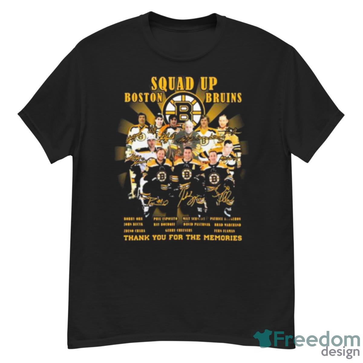 Boston Bruins Squad Up Thank You For The Memories Name Players Shirt - G500 Men’s Classic T-Shirt