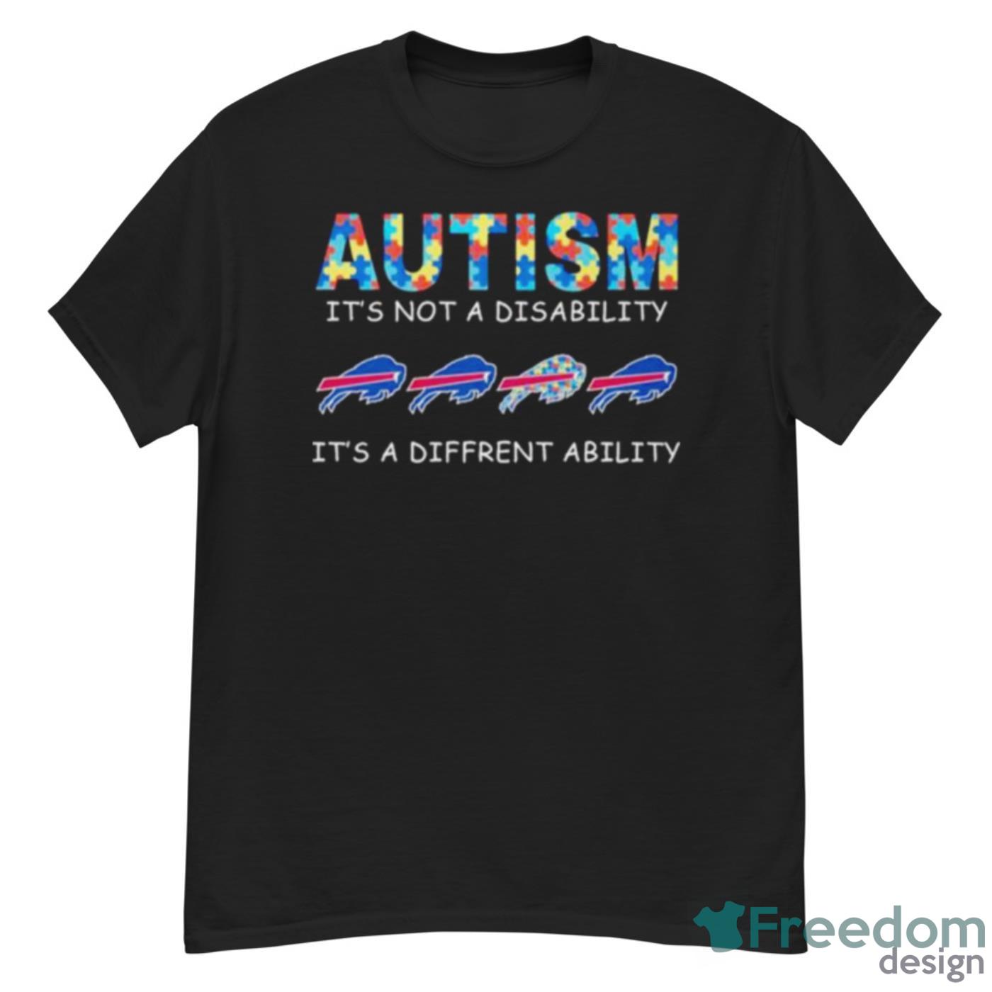 Buffalo Bills Autism It’s Not A Disability It’s A Different Ability Shirt - G500 Men’s Classic T-Shirt