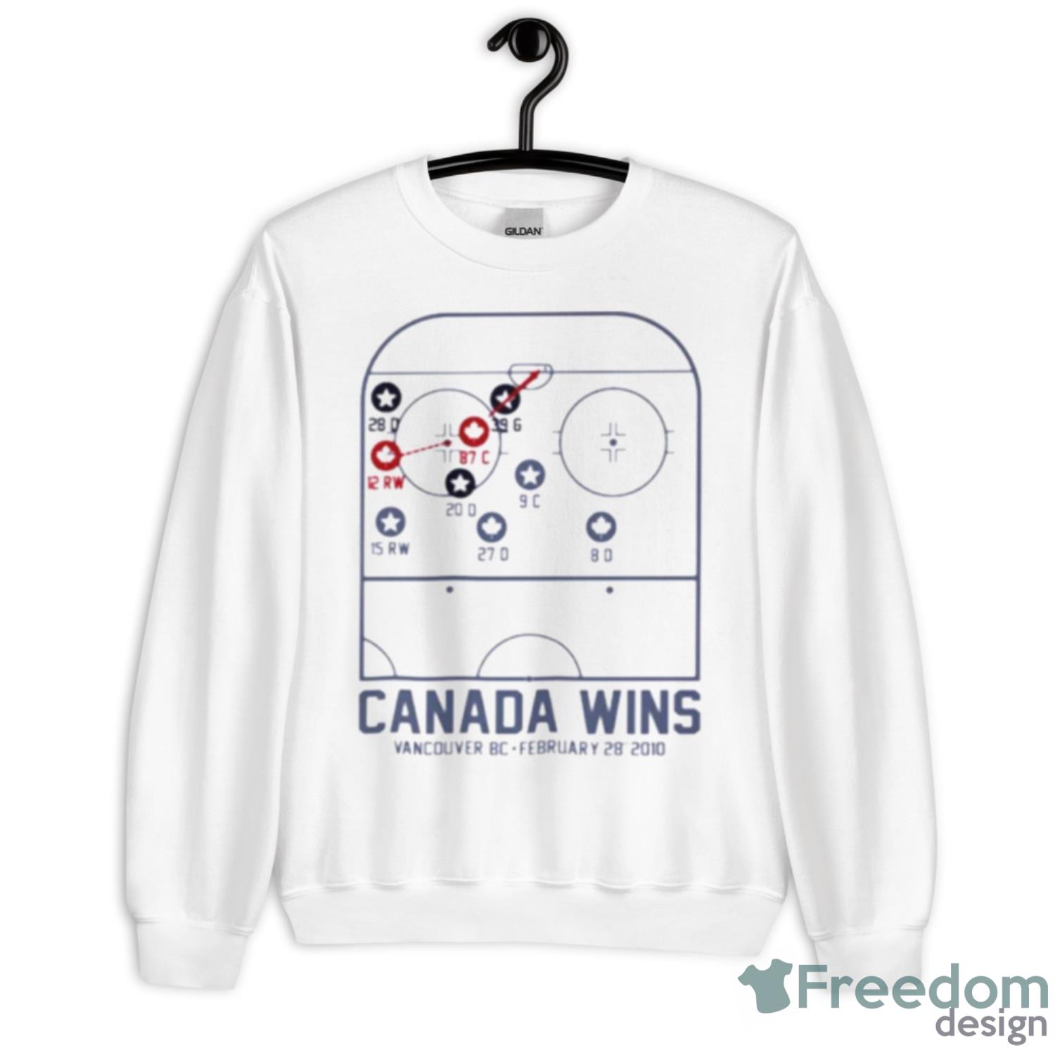 Canada Wins Hockey Shirt - Unisex Heavy Blend Crewneck Sweatshirt