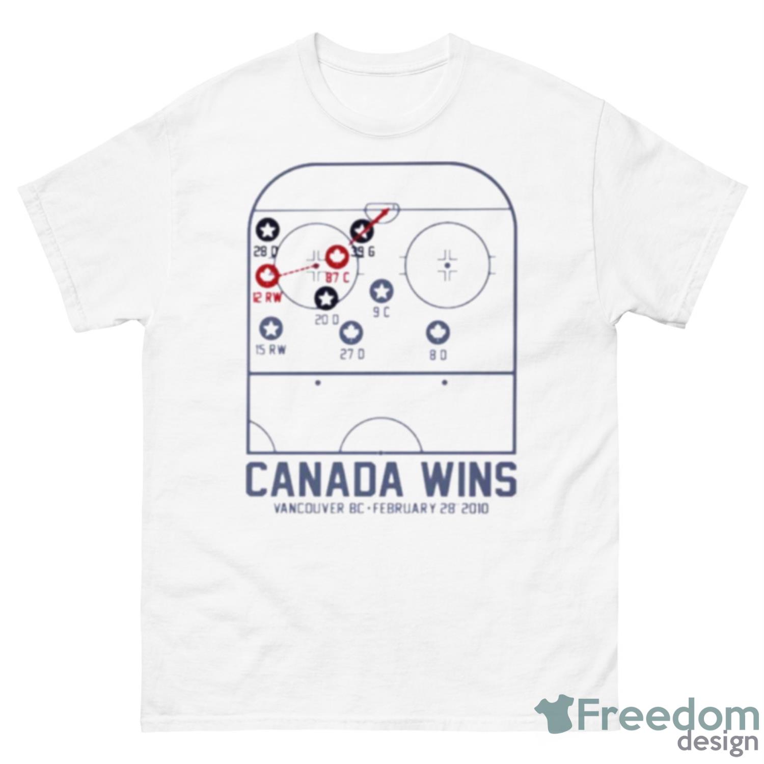 Canada Wins Hockey Shirt - 500 Men’s Classic Tee Gildan