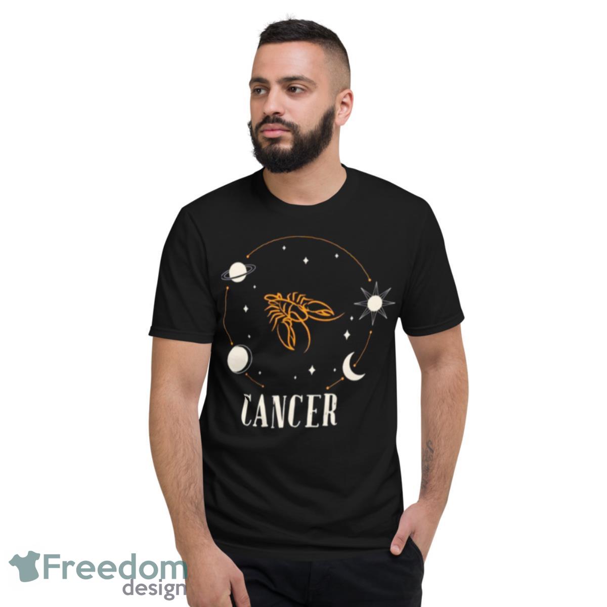 Cancer Zodiac Sign Galaxy Celestial Stars And Moons Shirt - Short Sleeve T-Shirt