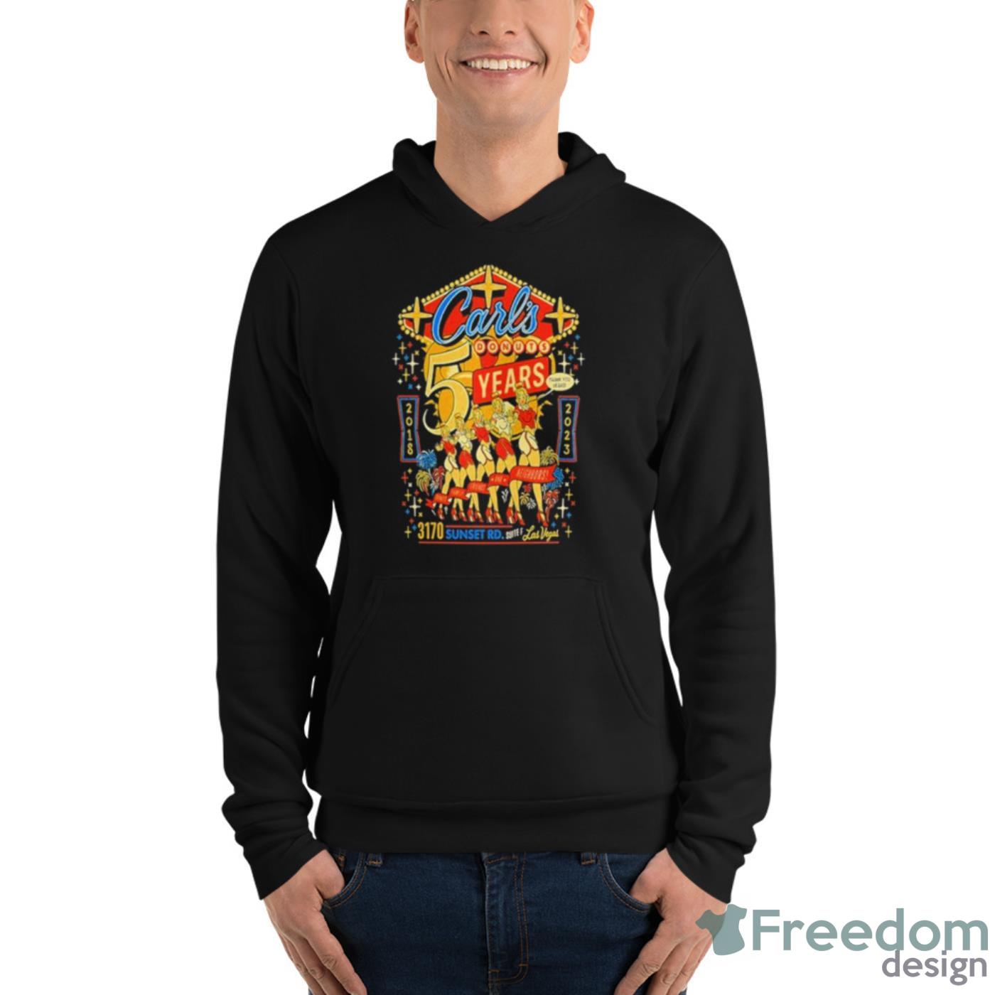 Carl’s Donuts 5 Years April 8 2023 Las Vegas Shirt image Carl’s Donuts 5 Years April 8 2023 Las Vegas Shirt - Unisex Fleece Pullover Hoodie
