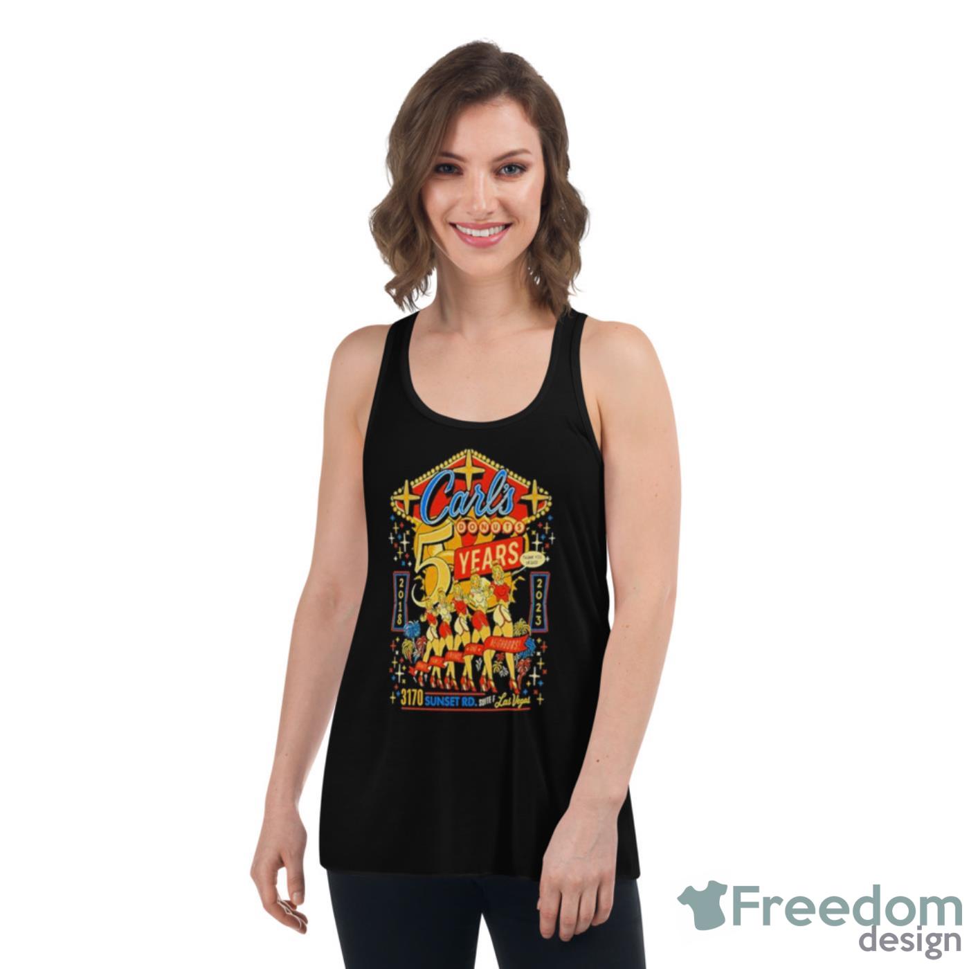 Carl’s Donuts 5 Years April 8 2023 Las Vegas Shirt - Womens Flowy Racerback Tank Carl’s Donuts 5 Years April 8 2023 Las Vegas Shirt - Womens Flowy Racerback Tank