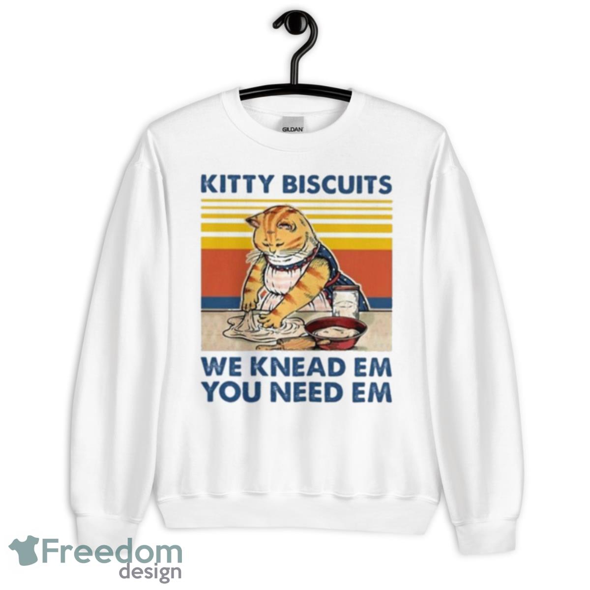 Cat Kitty Biscuits We Knead Em You Need Em Vintage Shirt - Unisex Heavy Blend Crewneck Sweatshirt