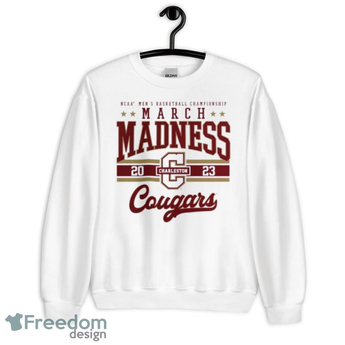 Charleston Cougars NCAA Men’s Basketball Tournament March Madness 2023 Shirt - Unisex Heavy Blend Crewneck Sweatshirt