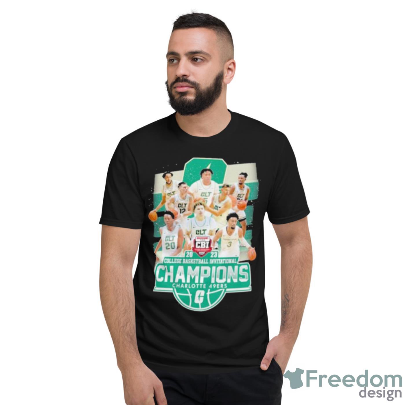 Charlotte 49ers 2023 College Basketball Invitational Champions Shirt - Short Sleeve T-Shirt