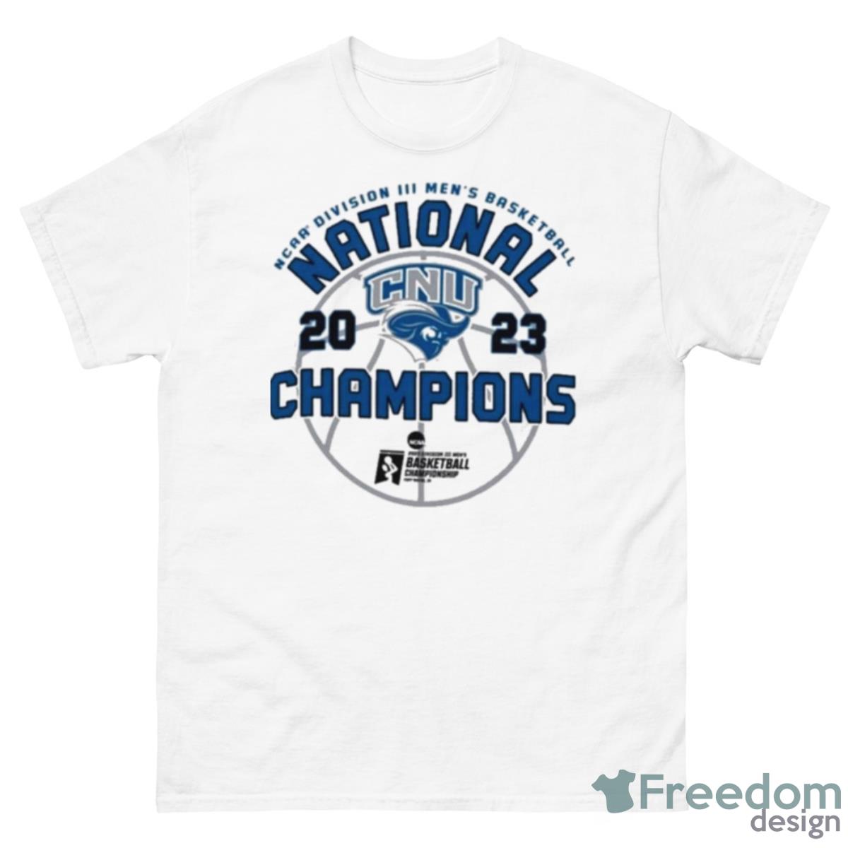 Christpher Newport University Captains Men’s Basketball 2023 NCAA Division III National Champions Shirt - 500 Men’s Classic Tee Gildan