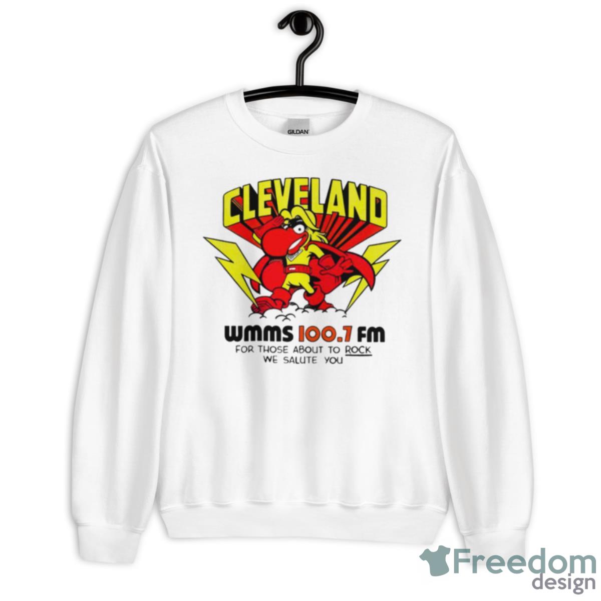 Cleveland Wmms Loo.7 Fm For Those About To Rock We Salute You Shirt - Unisex Heavy Blend Crewneck Sweatshirt