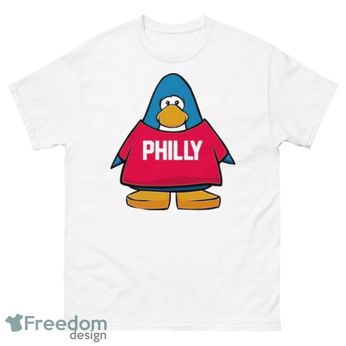 Club Penguin Philadelphia 76ers Basketball Shirt - 500 Men’s Classic Tee Gildan