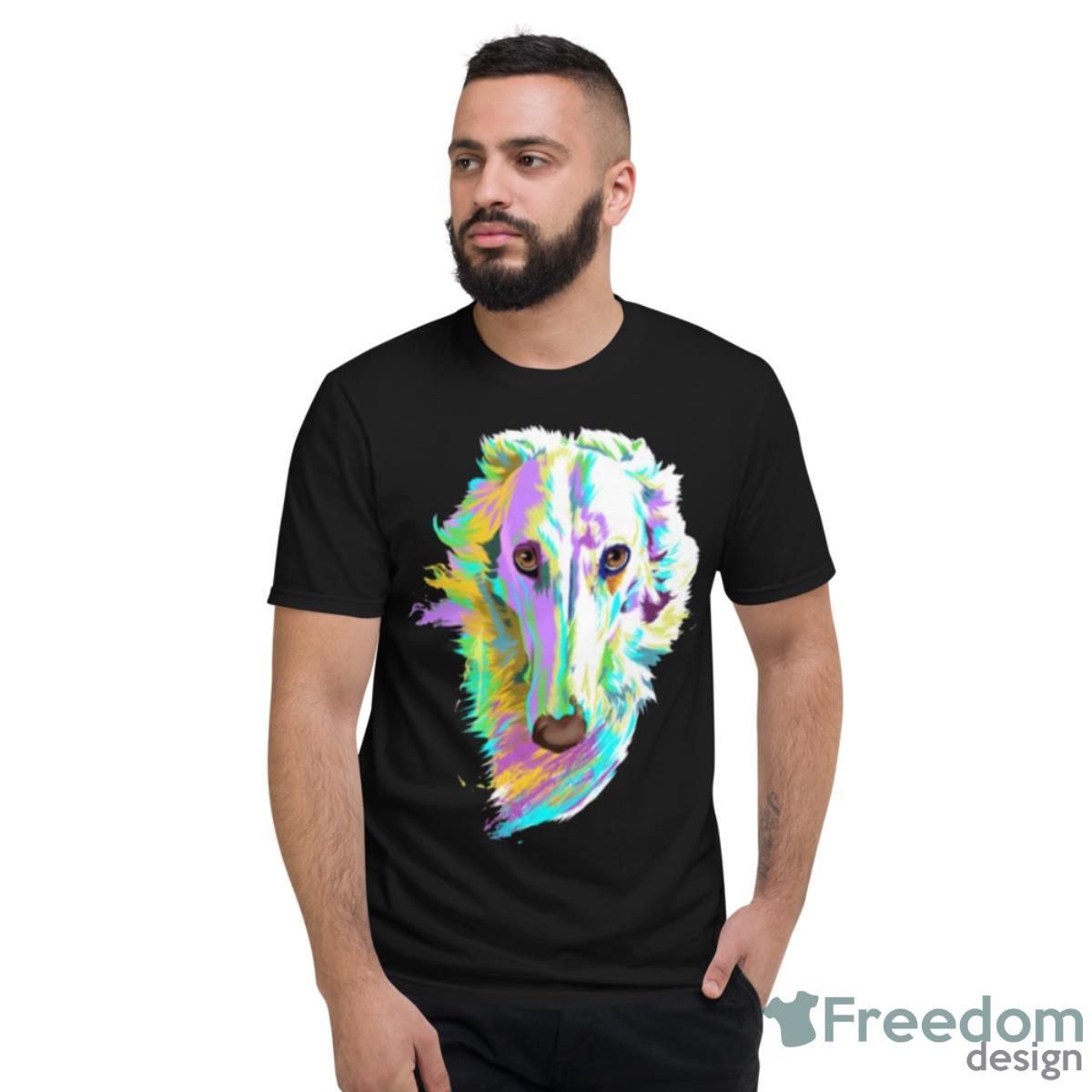 Colored Borzoi Dog Shirt - Short Sleeve T-Shirt