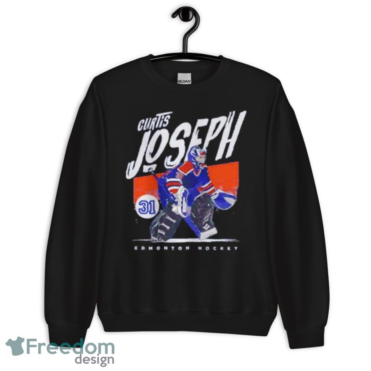 Curtis Joseph Edmonton Oilers Hockey Shirt - Unisex Crewneck Sweatshirt Curtis Joseph Edmonton Oilers Hockey Shirt - Unisex Crewneck Sweatshirt