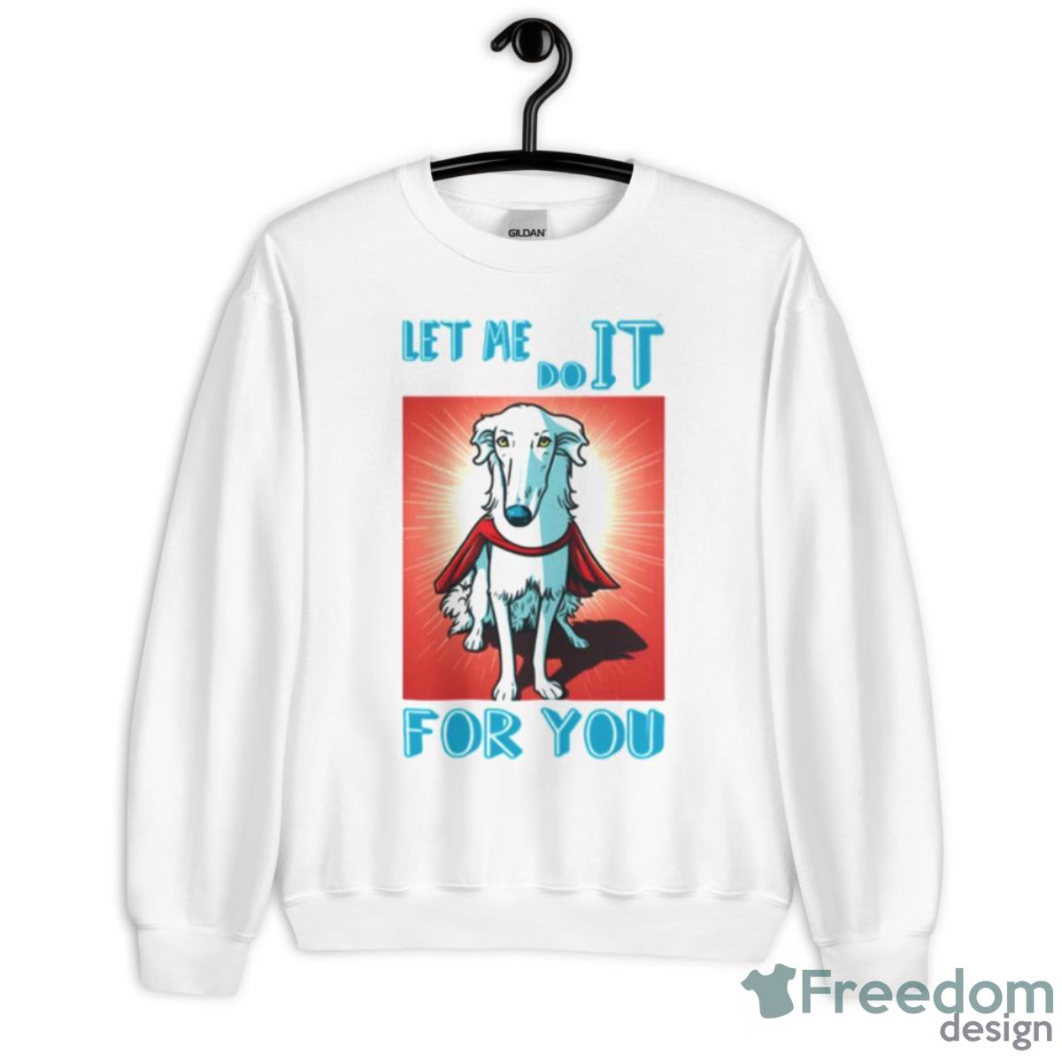 Cute Borzoi Dog As Superhero Shirt - Unisex Heavy Blend Crewneck Sweatshirt