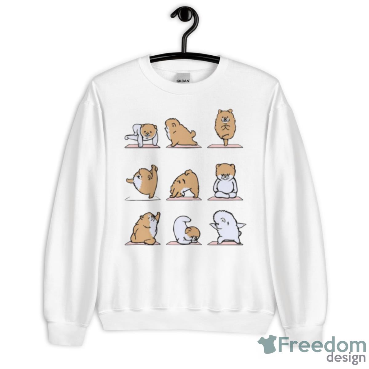 Cute Pomeranian Yoga Shirt - Unisex Heavy Blend Crewneck Sweatshirt