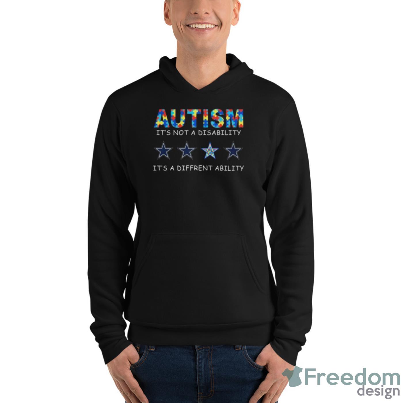 Dallas Cowboys Autism It’s Not A Disability It’s A Different Ability Shirt image Dallas Cowboys Autism It’s Not A Disability It’s A Different Ability Shirt - Unisex Fleece Pullover Hoodie