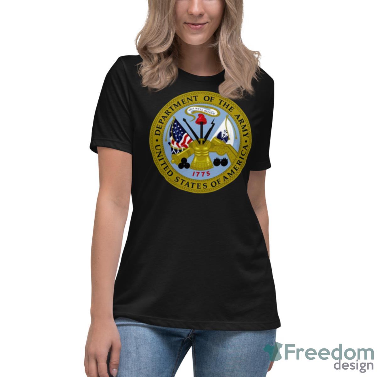 Department Of The Army Us Army Shirt - Womens Relaxed Short Sleeve Jersey Tee Department Of The Army Us Army Shirt - Womens Relaxed Short Sleeve Jersey Tee