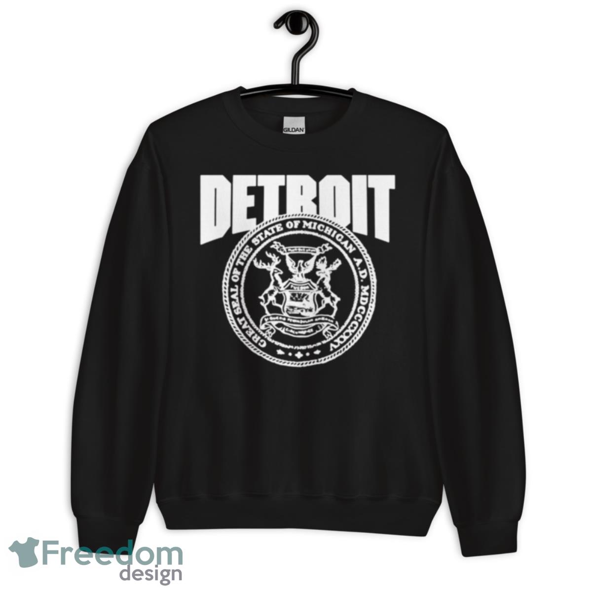 Detroit Great Seal Of The State Of Michgan Shirt - Unisex Crewneck Sweatshirt Detroit Great Seal Of The State Of Michgan Shirt - Unisex Crewneck Sweatshirt