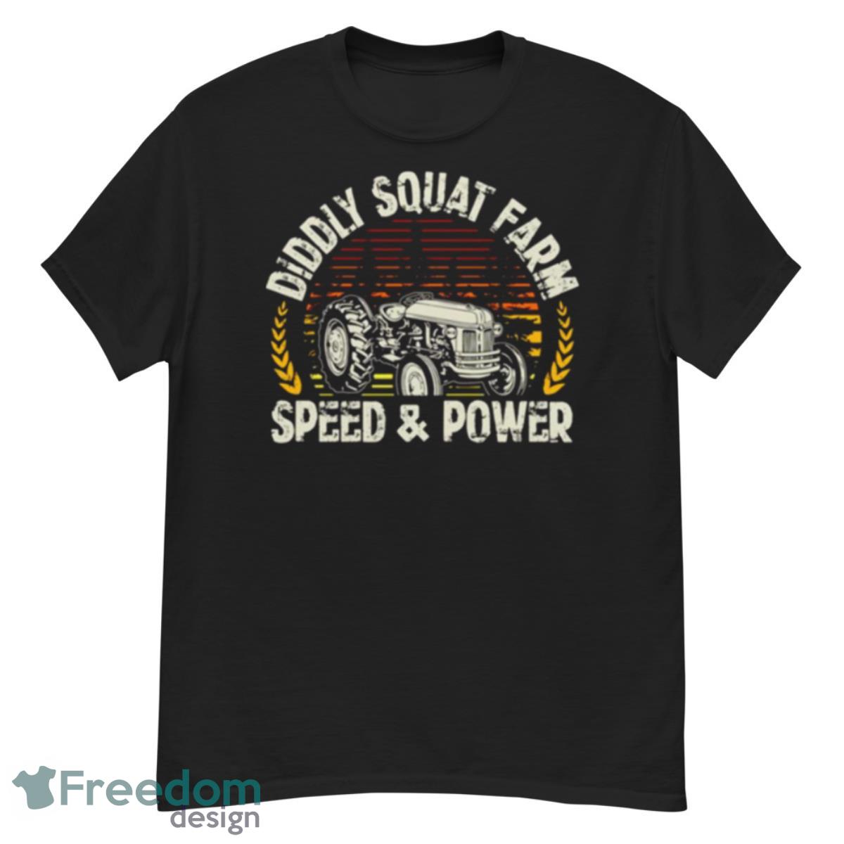 Diddly Squat Farm Sunset Design Speed And Power Tractor Farmer Shirt - G500 Men’s Classic T-Shirt