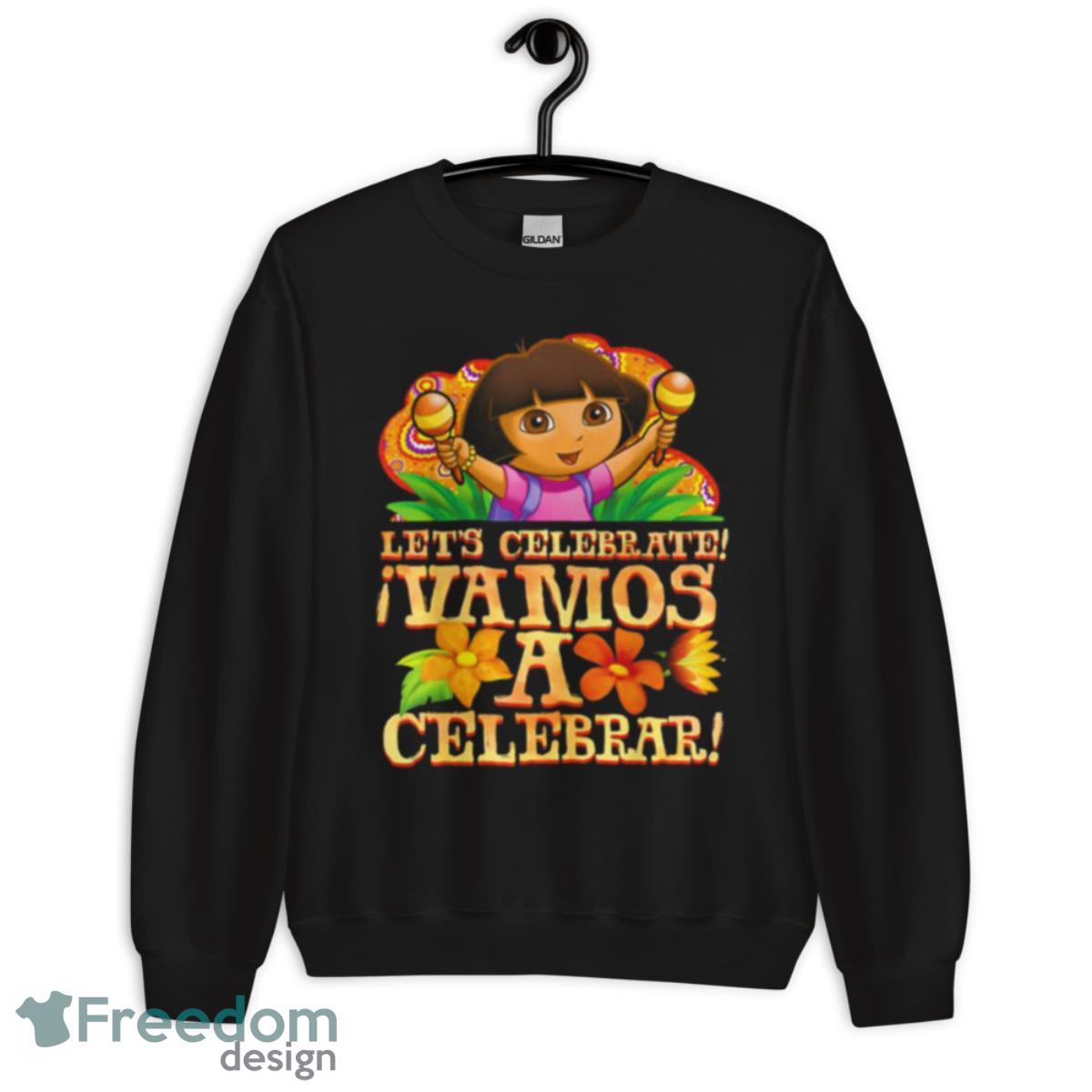 Dora Lets Celebrate Dora The Explorer Shirt - Unisex Crewneck Sweatshirt Dora Lets Celebrate Dora The Explorer Shirt - Unisex Crewneck Sweatshirt