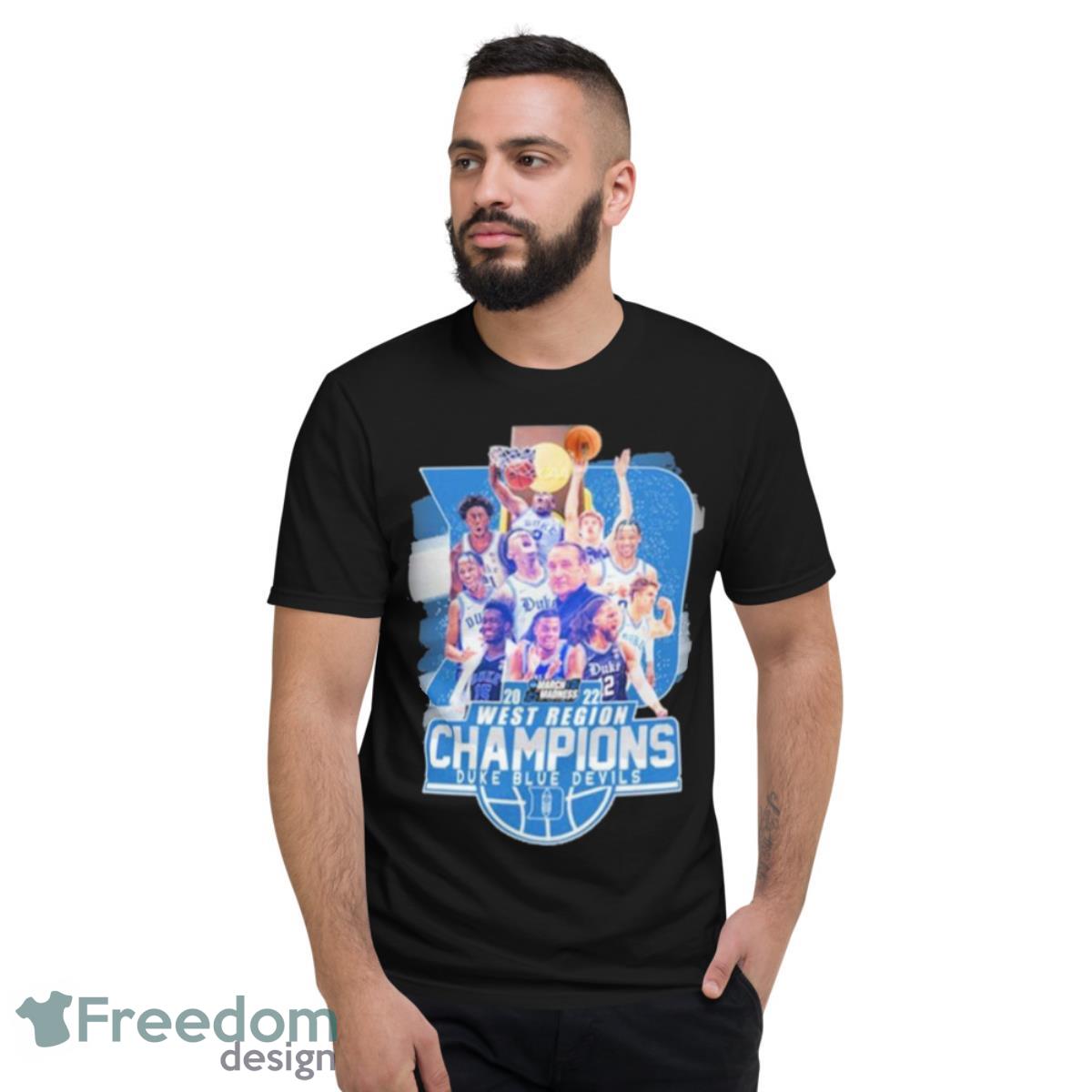 Duke 2023 March Madness West Region Champions Duke Blue Devils Shirt - Short Sleeve T-Shirt