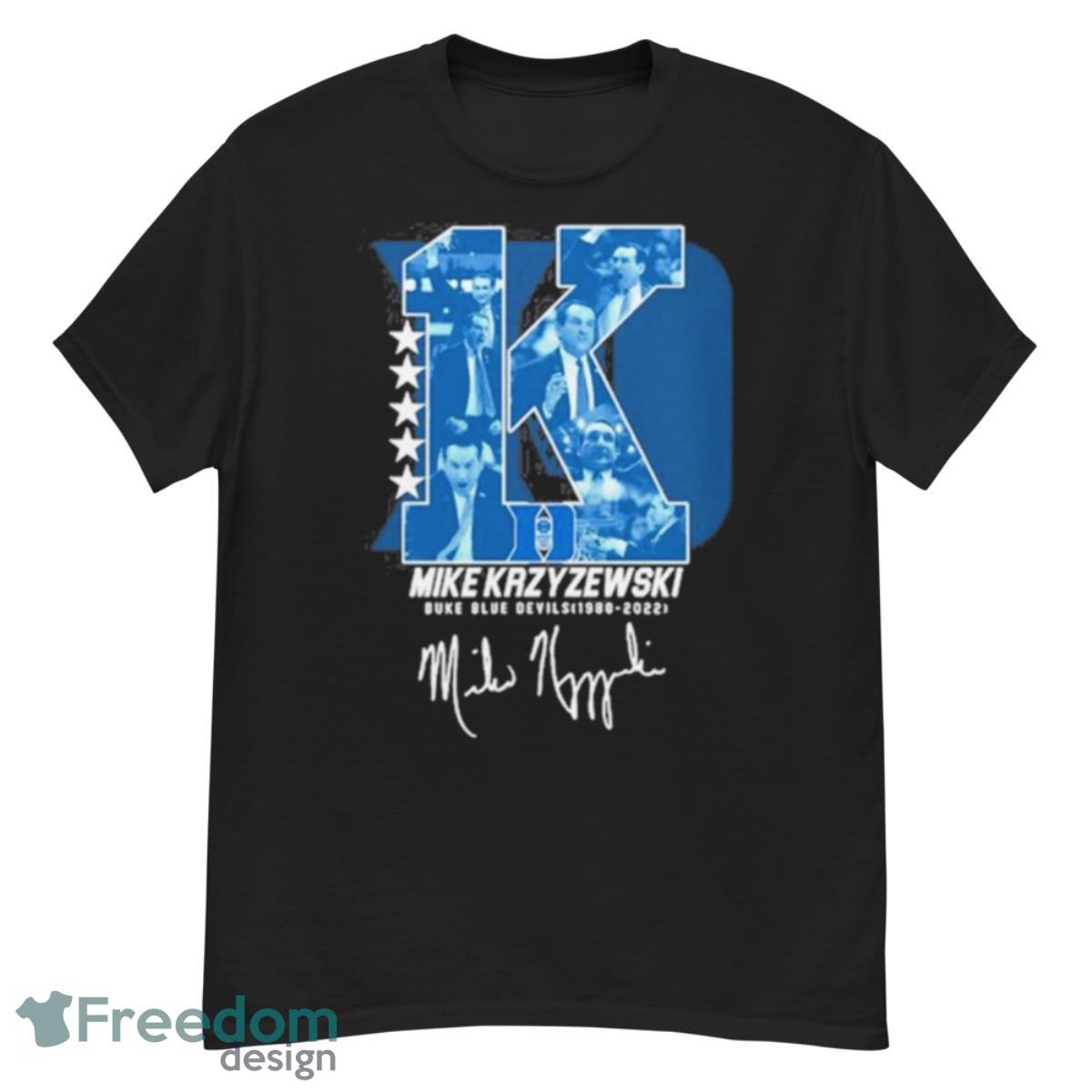 Duke Blue Devils 1980 2023 Mike Krzyzewski Signature Shirt - G500 Men’s Classic T-Shirt