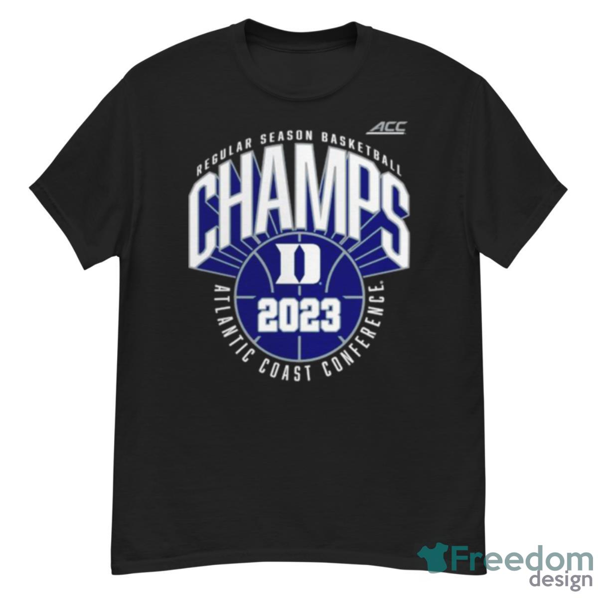 Duke Blue Devils 2023 ACC Men’s Basketball Regular Season Champions Shirt - G500 Men’s Classic T-Shirt