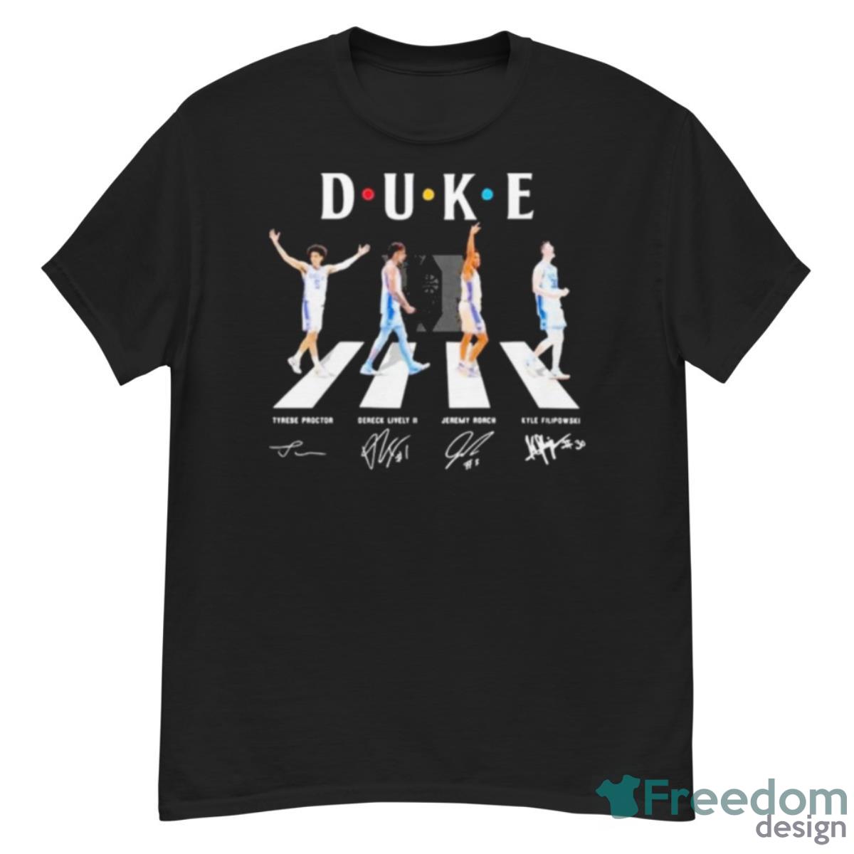 Duke Blue Devils Team Abbey Road Signatures Shirt Product Photo 1