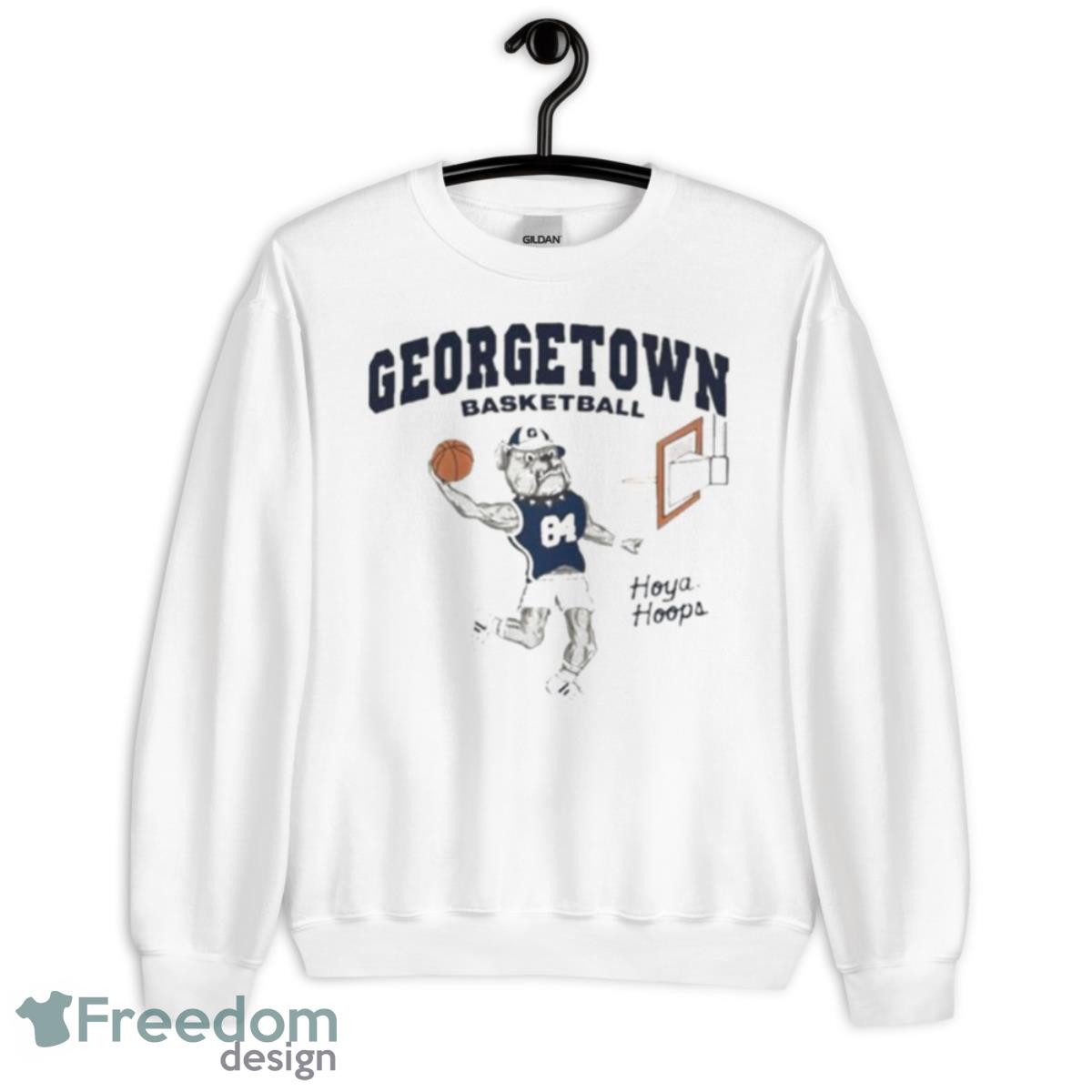 Dunking Bulldog Georgetown Basketball Shirt - Unisex Heavy Blend Crewneck Sweatshirt