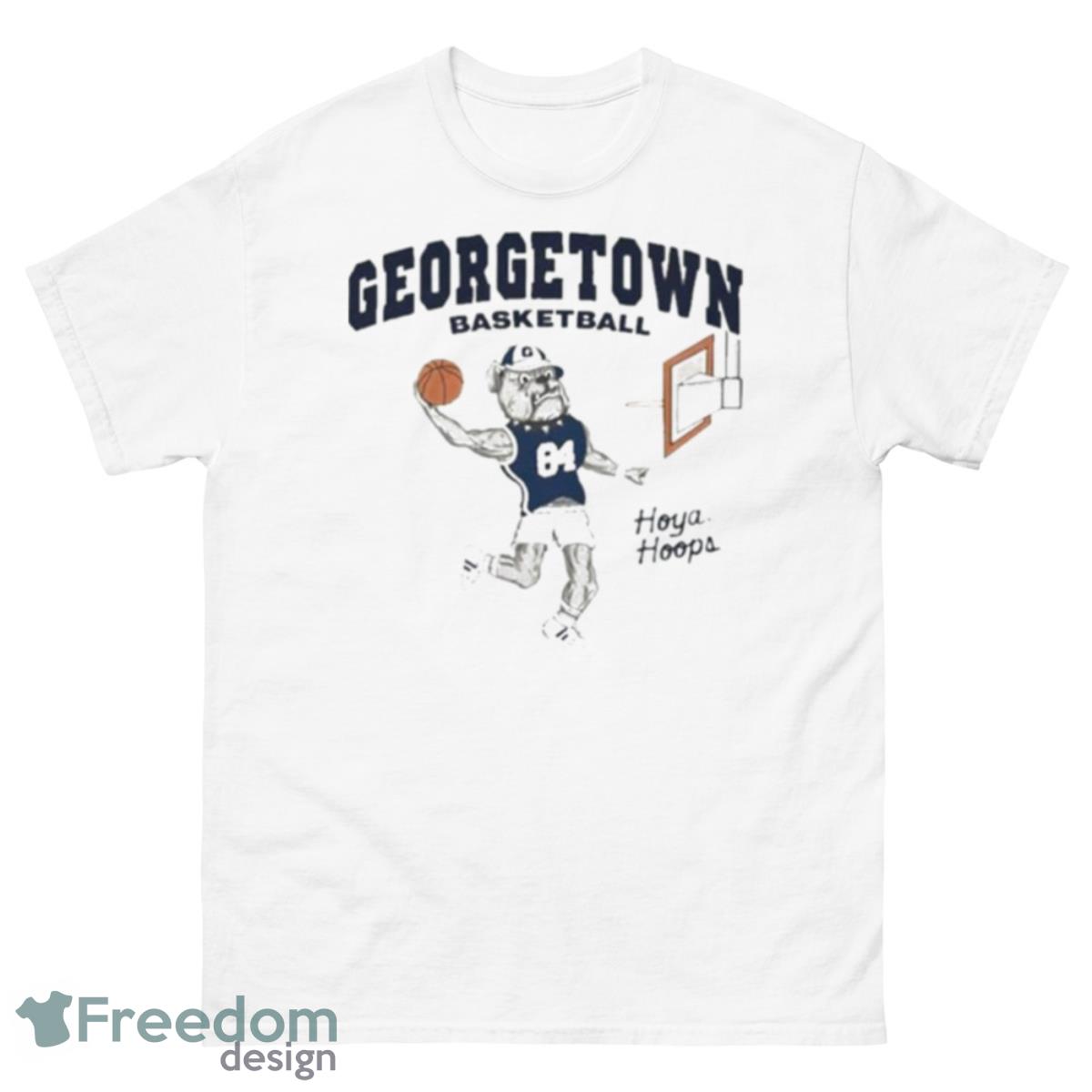 Dunking Bulldog Georgetown Basketball Shirt - 500 Men’s Classic Tee Gildan