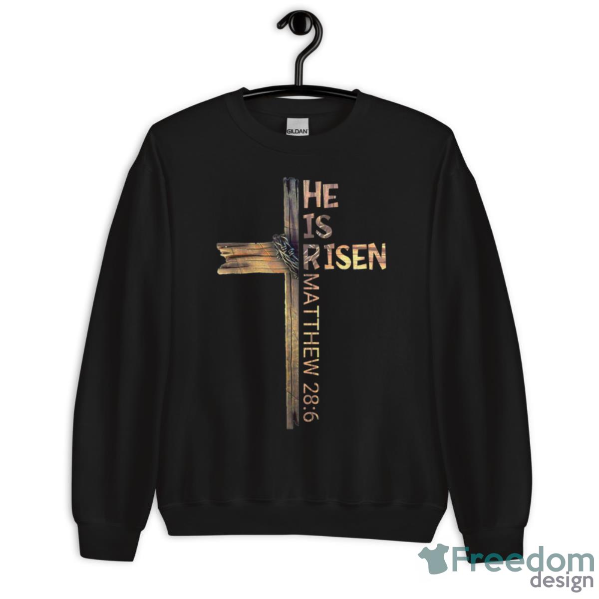 Easter Christian He Is Risen Sun Resurrection Kids Shirt image Easter Christian He Is Risen Sun Resurrection Kids Shirt - Unisex Crewneck Sweatshirt