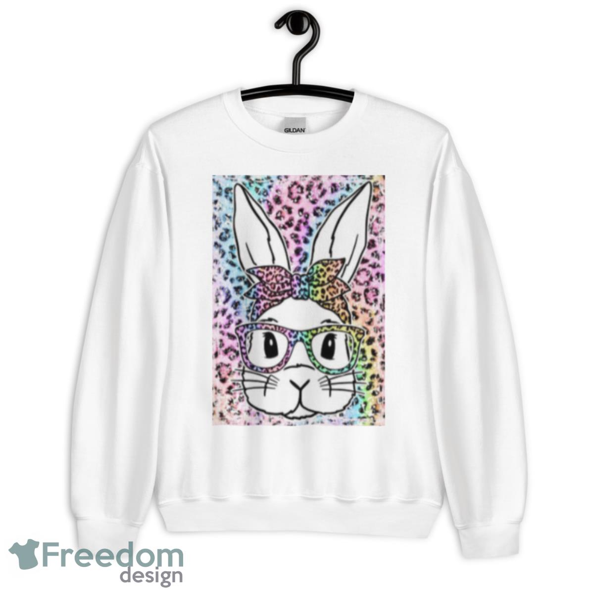 Easter Leopard Bunny Shirt - Unisex Heavy Blend Crewneck Sweatshirt