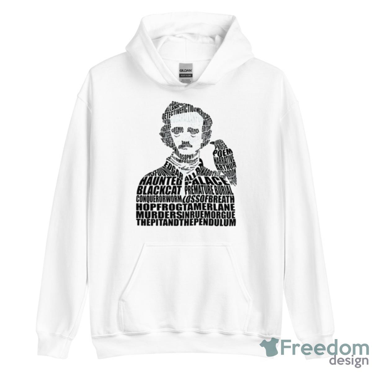 Edgar Allan Poe Calligram Shirt - Unisex Heavy Blend Hooded Sweatshirt Edgar Allan Poe Calligram Shirt - Unisex Heavy Blend Hooded Sweatshirt