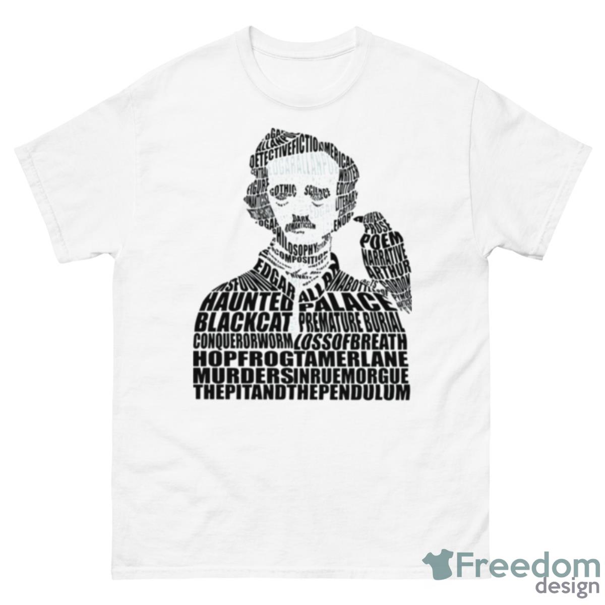 Edgar Allan Poe Calligram Shirt - 500 Men’s Classic Tee Gildan