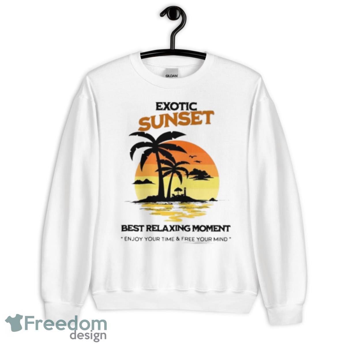 Exotic Sunset Best Relaxing Moment Enjoy Your Time And Free Your Mind Shirt - Unisex Heavy Blend Crewneck Sweatshirt