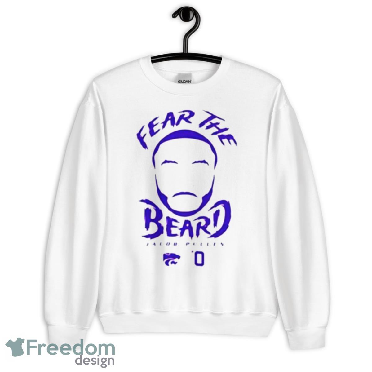 Fear The Beard Jacob Pullen Kansas State Wildcats Shirt - Unisex Heavy Blend Crewneck Sweatshirt