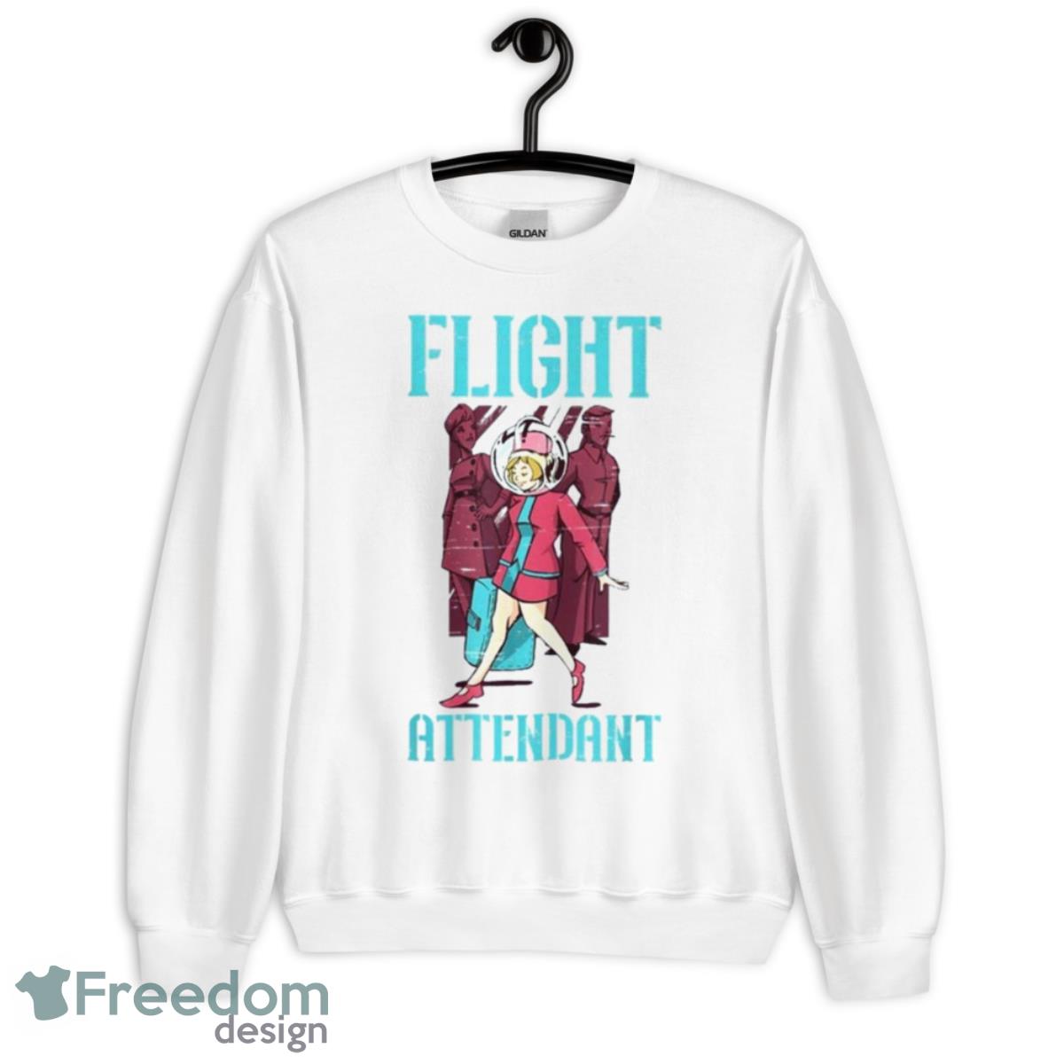 Flight Attendant Airlines Airplane Shirt - Unisex Heavy Blend Crewneck Sweatshirt