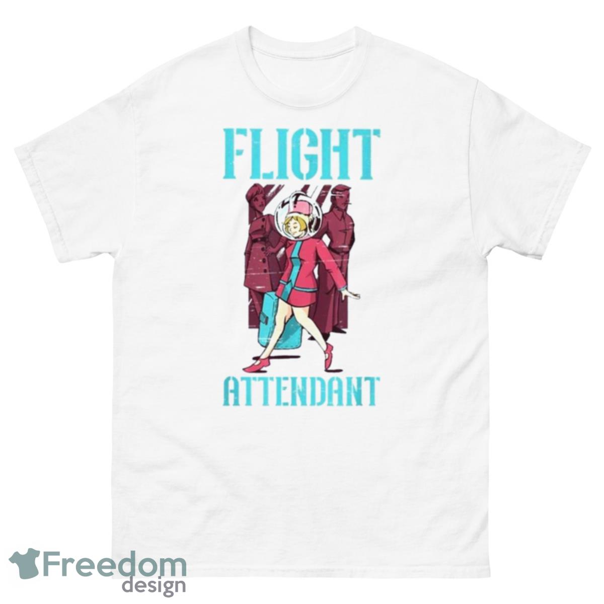 Flight Attendant Airlines Airplane Shirt - 500 Men’s Classic Tee Gildan