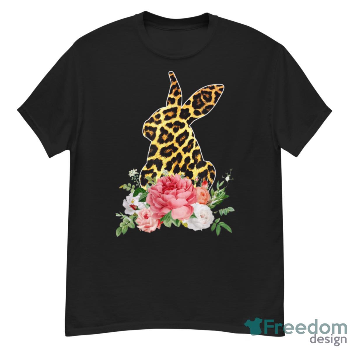 Floral Leopard Bunny, Funny Boy Girl Kid Shirt - G500 Men’s Classic T-Shirt