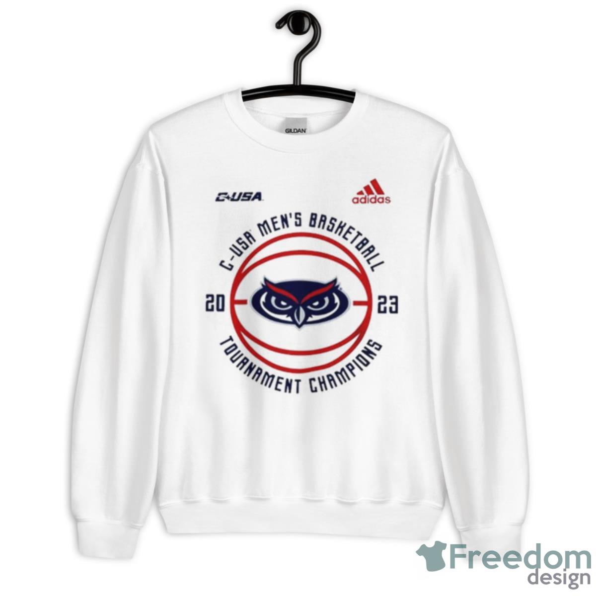 Florida Atlantic University Men’s Basketball 2023 C USA Tournament Champions Shirt - Unisex Heavy Blend Crewneck Sweatshirt