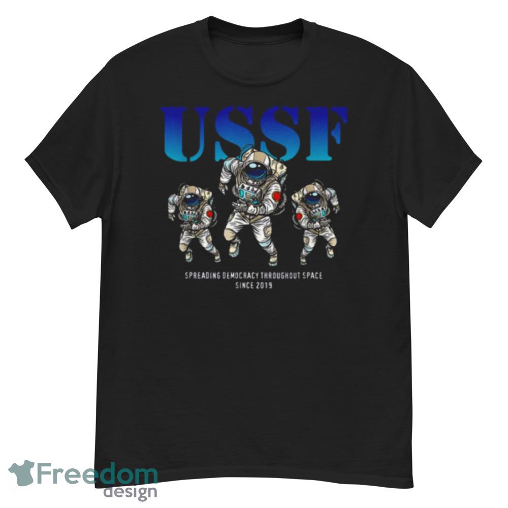 Funny Astronaut S United States Space Force Shirt - Short Sleeve T-Shirt