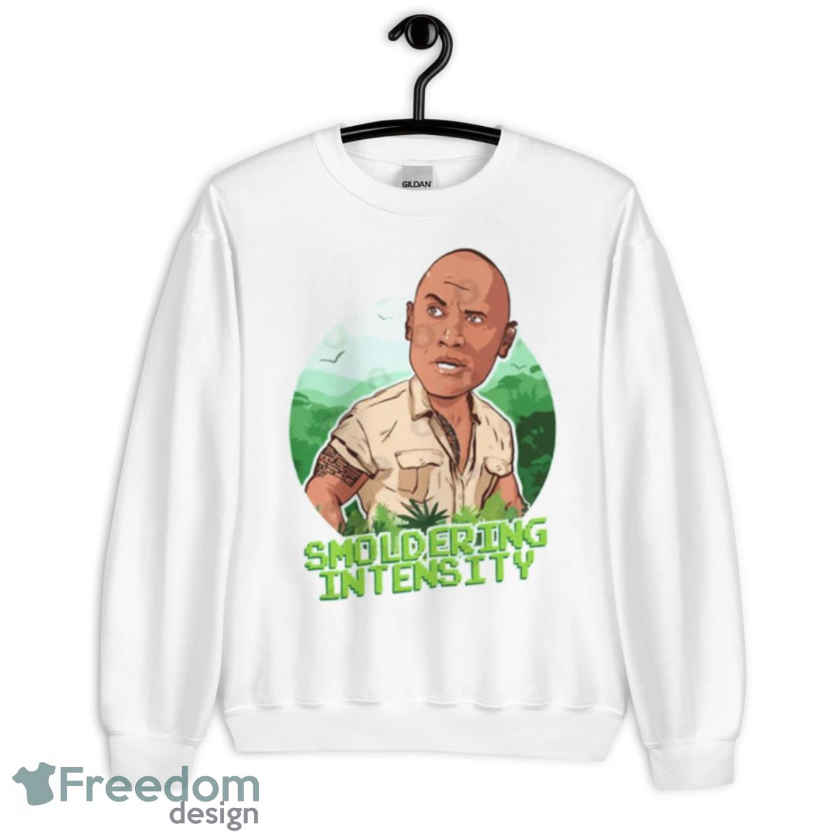 Funny Cartoon Jumanji Dwayne Johnson The Rock Shirt - Unisex Heavy Blend Crewneck Sweatshirt