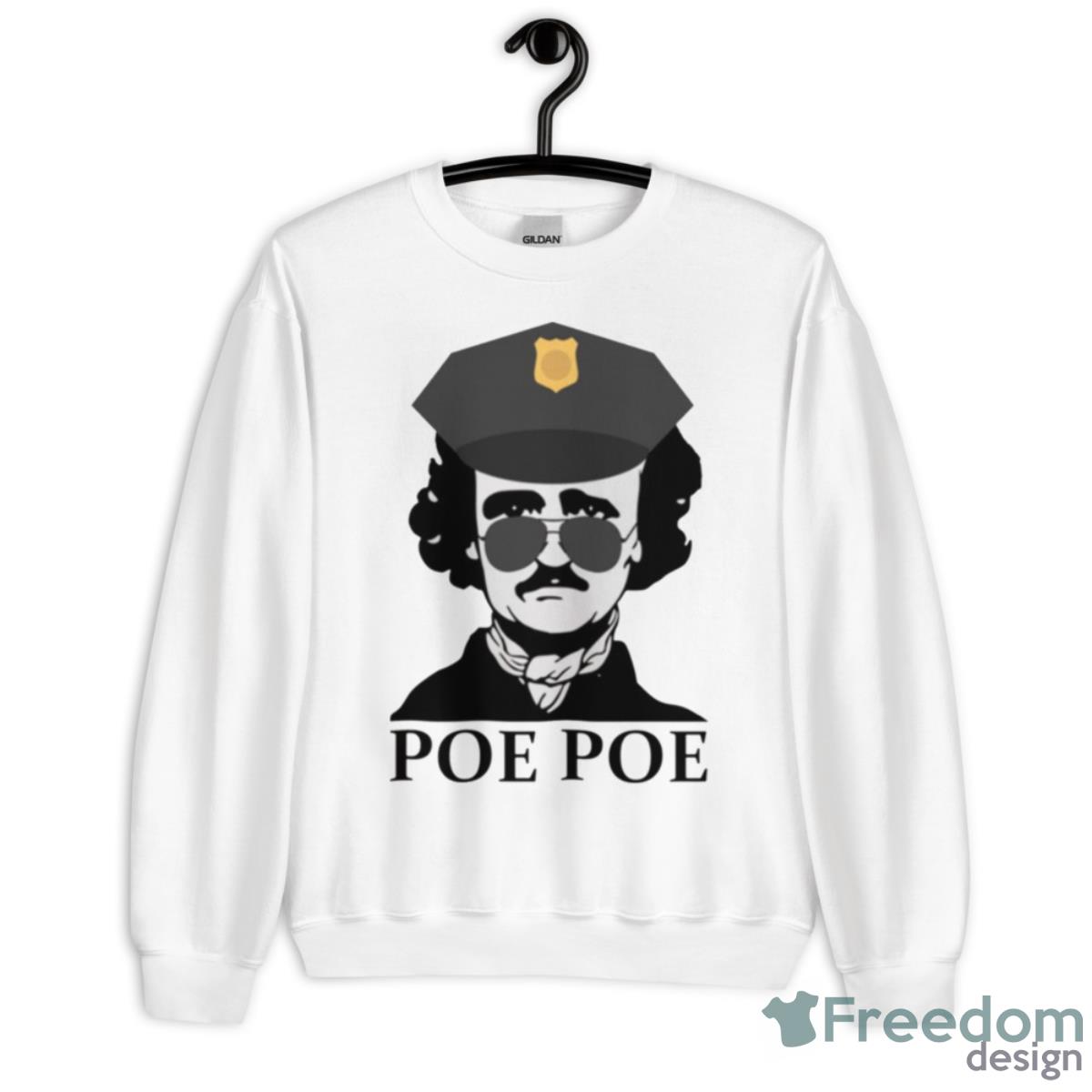 Funny Edgar Allan Poe Poe Police Shirt - Unisex Heavy Blend Crewneck Sweatshirt