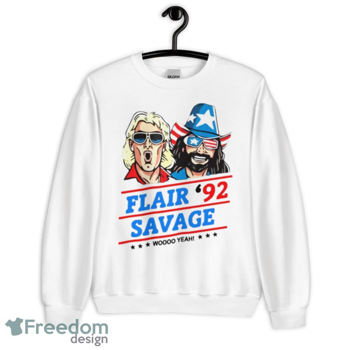 Funny Ric Flair 92 Savage Woo Yeah Shirt - Unisex Heavy Blend Crewneck Sweatshirt